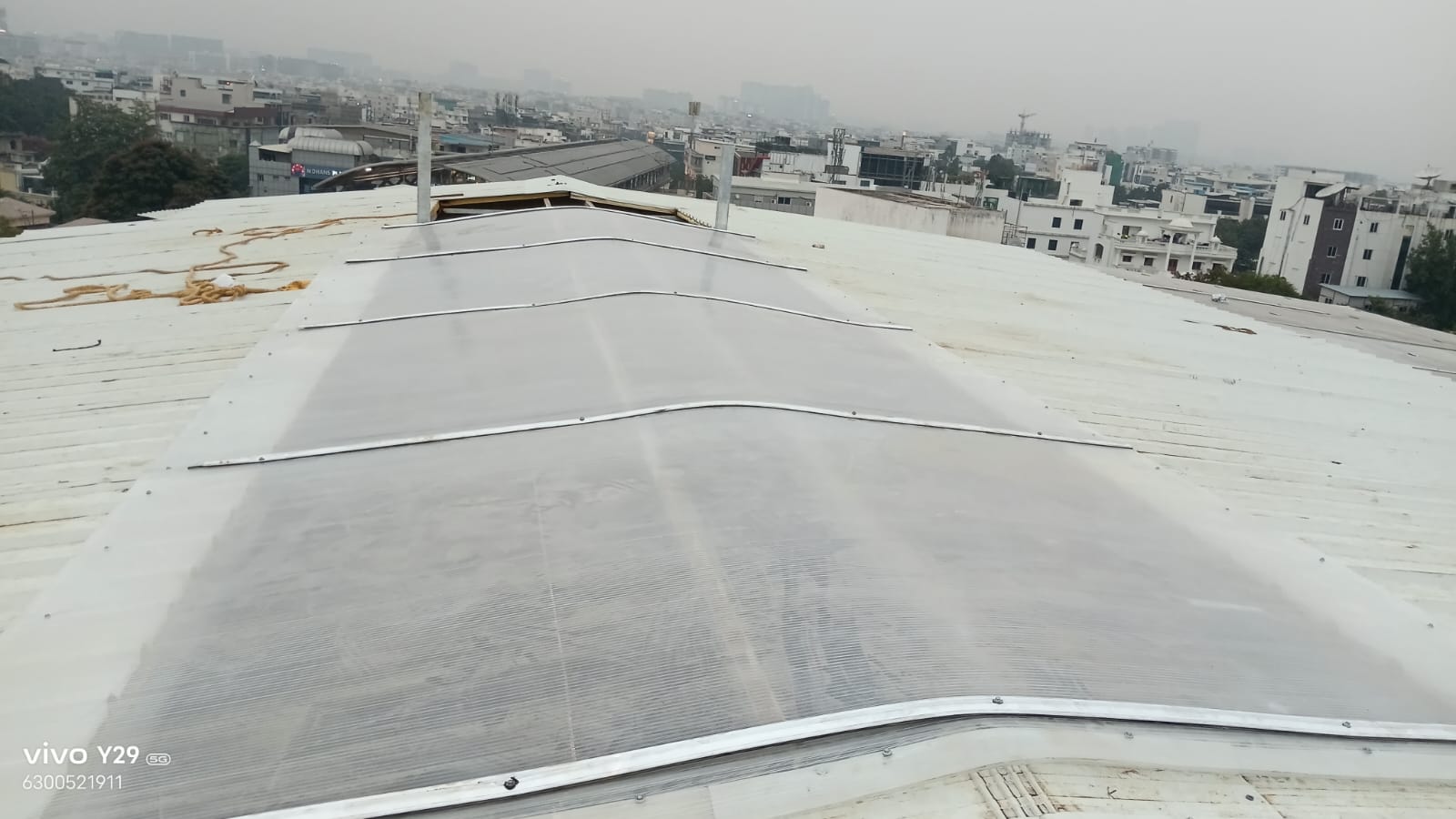 Polycarbonate sheet application showcasing durability and transparency